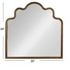 Storied Home Wavy Scalloped Arched Metal Framed Wall Mirror, Gold - 3 of 4