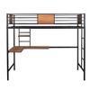 NicBex Twin Bunk Bed with L-Shape Desk Metal Bed Frame with Shelves, Ladder and Full Length Guardrail for Bedroom, Dorm, No Box Spring Required - 3 of 4