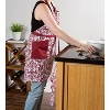 Design Imports  Damask 2 Pocket Printed Apron Wine - 2 of 4