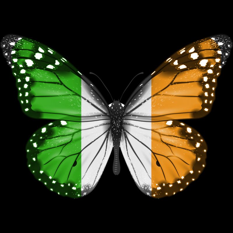 Women's Design By Humans Butterfly Flag Of Ireland By GiftsIdeas Racerback Tank Top, 2 of 3