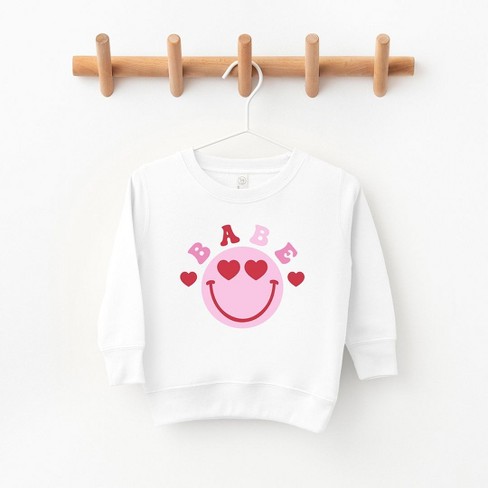 The Juniper Shop Babe Smile Toddler Graphic Sweatshirt 2t White Target