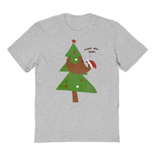 Rerun Island Men's Happy New Year Short Sleeve Graphic Cotton T-Shirt - 1 of 1