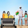 Whisen Extra Large  Heavy-Duty Folding Wagon Cart with 480lbs Capacity with All-Terrain Wheels, Side Pockets - 2 of 4