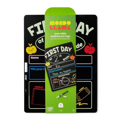 Rectange First Day of School Chalk Marker Sign - Mondo Llama™