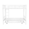 NicBex Modern Full over Full Loft Bunk Bed with Metal Bed Frame, Convertible Triple Bed with Trundle, Ladder and Guardrail for Bedroom - 3 of 4