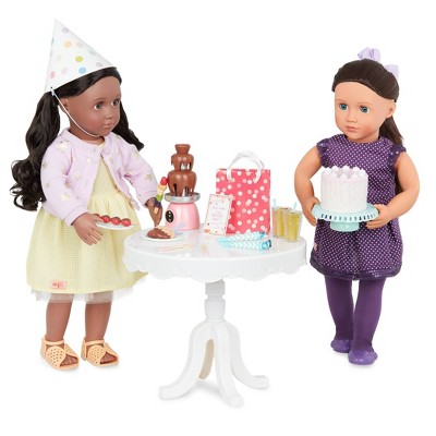 Our Generation Party Time Birthday Sweets Table Accessory Set for 18&#34; Dolls