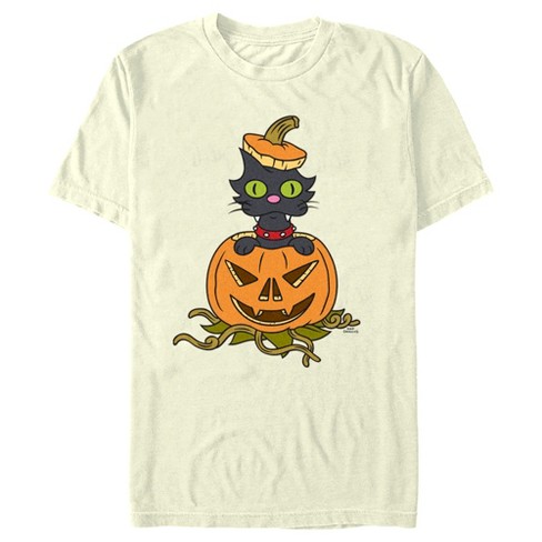 Men's The Simpsons Snowball Ii Jack-o'-lantern T-shirt - Beige - Medium ...