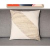 HomeRoots 24" Beige and White Geometric Silk Throw Pillow With Embroidery - 2 of 4