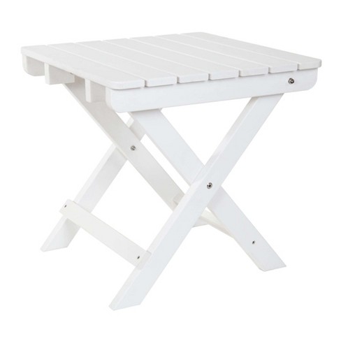 Adirondack Square Plastic Folding Table White Shine Company Inc Target