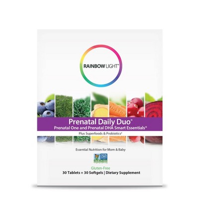 Rainbow Light Prenatal Daily Duo Multivitamin Dietary Supplement Tablets And Softgels 60ct Target