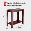 Costway Chair Side Table Coffee Sofa Wooden End Shelf Living Room Furniture Espresso - 4 of 4
