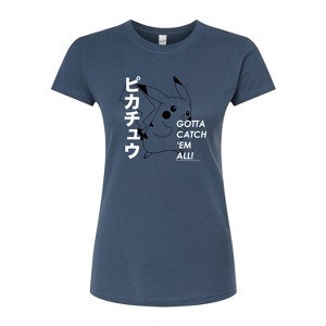 Women's - Pokémon - Pikachu Overlap Fitted Graphic T-Shirt - 1 of 3