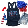 Simply Sage Market Women's Land Of The Free 1776 Raceback Tank - 2 of 2