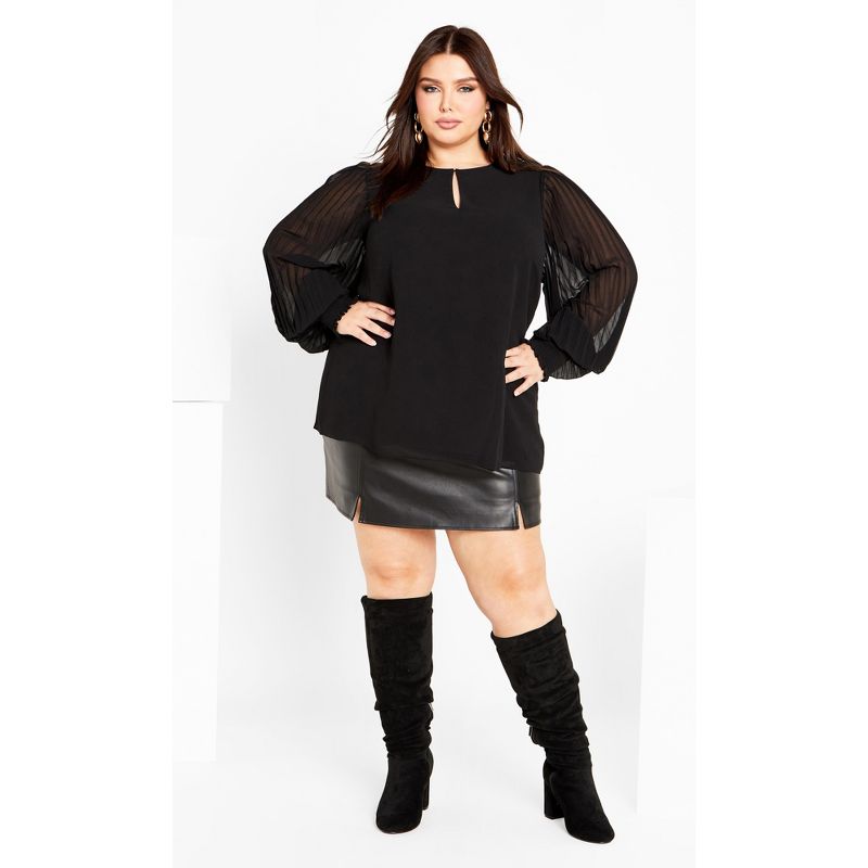 Women's Plus Size Katalina Top - black | CITY CHIC, 3 of 8