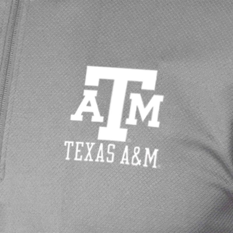 NCAA Texas A&#38;M Aggies Men&#39;s Gray 1/4 Zip Sweatshirt, 3 of 4