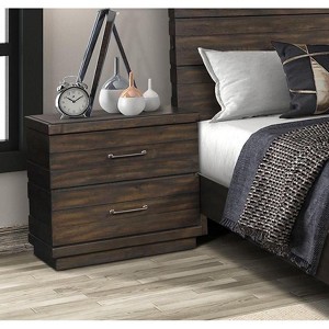 NicBex Nightstand with 2 Drawers,Modern Bedside Table with Unique Design,Side Table for Bedroom,Living Room - 1 of 4