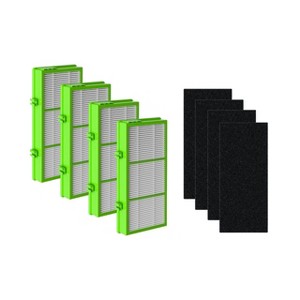 Nispira AER1 HAPF300AHD Allergan Remover Filters for Holmes Air Purifier HAPF300AH-U4R HAPF30AT HAP242-NUC, 4 HEPA 4 Carbon Booster Set - 1 of 4