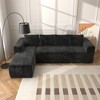 Grungis Convertible Sleeper Sofa Bed with Cylindrical Pillow,Corduroy Folding Mattress Couch with Fixed-Shape Frame,Floor Sofa for Living Room - 2 of 4
