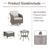 Buenhomino Outdoor Wicker Furniture Set – Swivel Glide Chairs, Sofas, Ottomans & Tables, All-Weather PE Rattan with Cushions for Patio, Garden & Deck - 3 of 4