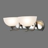 Yosemite Home Decor Glacier Point Bathroom Vanity Light with Ivory Cloud Shades, 2-Light, Satin Nickel - 4 of 4
