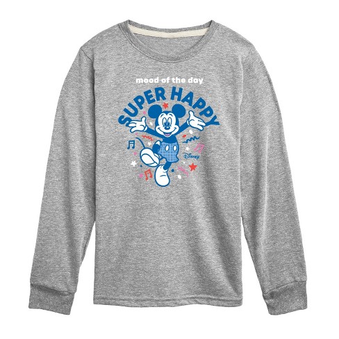 Boys' - Disney - Mickey Mouse Mood of the Day Long Sleeve Graphic T-Shirt - image 1 of 4