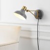 15" LED Lynn Swing Arm Iron Wall Sconce with USB Port, Silk Cord - JONATHAN Y: UL Listed, 2700K - 2 of 4