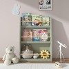 ORRD 3 Tier Kids Book Shelf, Sage Green Book Rack - Wooden Bookcase for Toddlers, Children's Book Storage Organizer for Bedroom & Playroom - 3 of 4