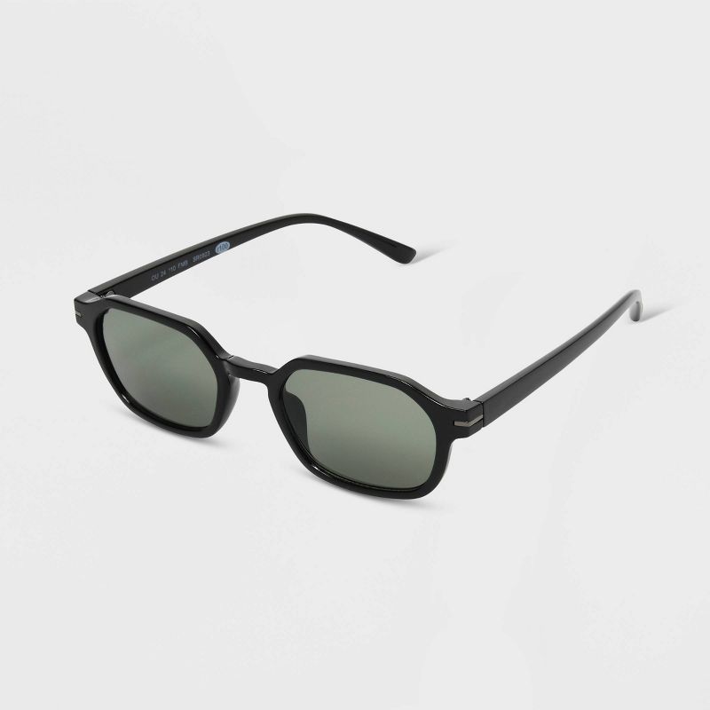 Men&#39;s Shiny Plastic Square Sunglasses - Original Use&#8482; Black, 4 of 5
