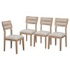 XIYUYEU Dining Table Set for 6 Traditional Style Rectangular Table with 4 Chairs and 1 Bench for Kitchen - 3 of 4