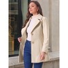 INSPIRE CHIC Women's Elegant Notched Lapel Button Single Breasted Winter Coat - 3 of 4