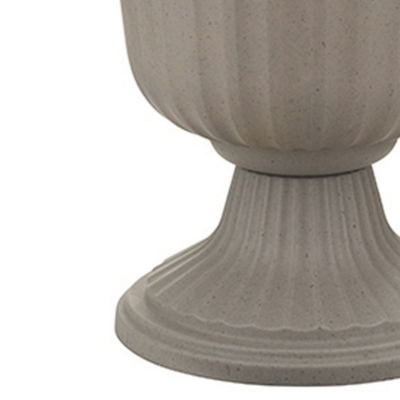 Southern Patio Large 14 Inch Outdoor Home Lightweight Resin Utopian Urn Flower Planter Pot for Entryways and Backyard Patios, Stone, 3 of 6