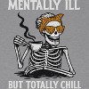 Rerun Island Women Mentally Ill Totally Chill Short Sleeve Graphic Cotton Baby Tee - 2 of 4