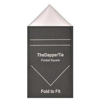 TheDapperTie - Men's Solid Triangle Pre Folded Pocket Square on Card