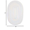 Colonial Mills Ticking Stripe Oval Braided Rug, Starlight 3'x5' , Oval Shape - 2 of 2