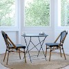 Merrick Lane Sacha Stacking Bistro Chair with PE Seat and Back and Aluminum Frame for Indoor/Outdoor Use - 2 of 4