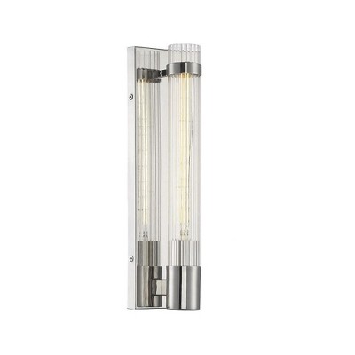 Willmar Matte Black Metal and Glass Wall Sconce