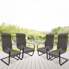 Courtyard Casual Santa Fe Aluminum Spring Chair Wicker Seat  Set of 4  Price is for set of 4 - 2 of 4
