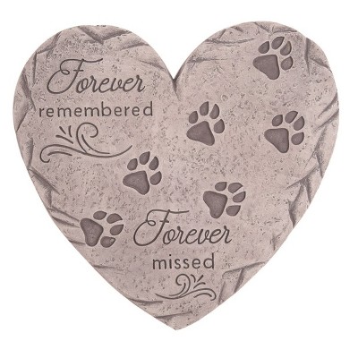 Transpac Stone 9" Grey Spring Pet Rememberance Stepping Stone