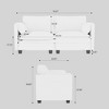 TiramisuBest Sofas 2/4/6 Seater Comfy Couch Mid Century Modern Pocket Spring Solid Wood Frame for Apartment Bedroom - 4 of 4