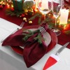 Unique Bargains Fabric Christmas Santa Hats Knife Forks Sleeve Flatware Storage Holders Red - 4 of 4