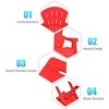 Plastic Children Kids Table & Chair Set 3-Piece Play Furniture In/Outdoor Red - 3 of 4
