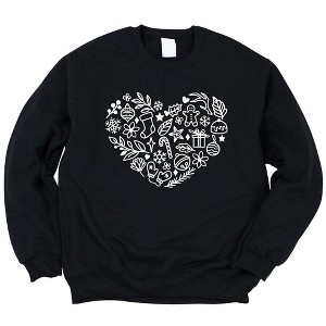 Simply Sage Market Women's Graphic Sweatshirt Christmas Heart - 1 of 2