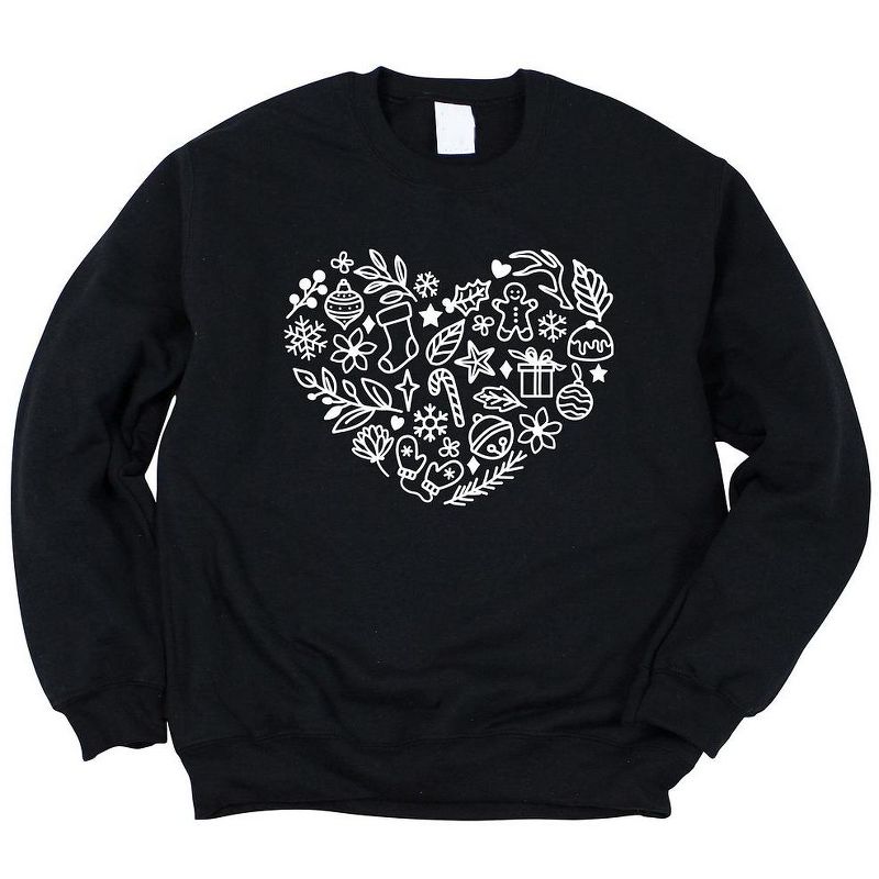 Simply Sage Market Women's Graphic Sweatshirt Christmas Heart, 1 of 4