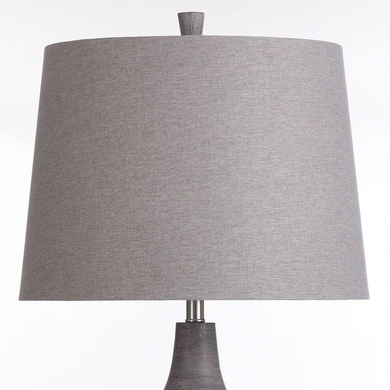 Bulwell Gray Resin Moulded and Steel Base Table Lamp - StyleCraft, 4 of 7