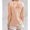 Women's Floral Lace Strap Top - Easel - 2 of 2