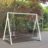 Resenkos Heavy Duty Swing Frame, Metal Porch Swing Stand, 528 lbs Capacity, Perfect for Backyard, Patio, Lawn, White - 3 of 4