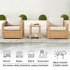 Spruce & Spring Outdoor Wicker Patio Furniture Swivel Chair - 3 of 4