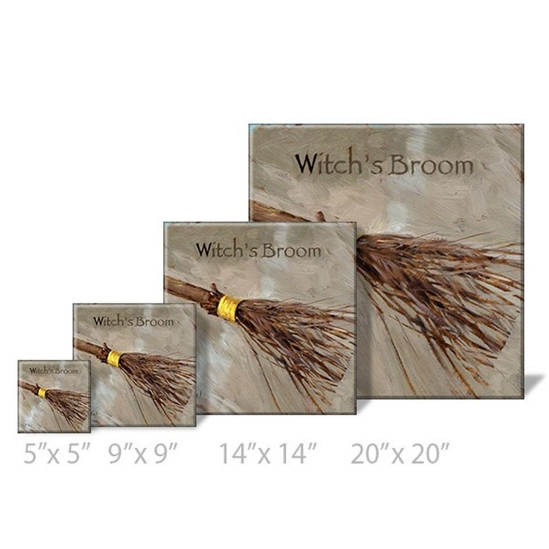 Sullivans Darren Gygi Witch's Broom Canvas, Museum Quality Giclee Print, Gallery Wrapped, Handcrafted in USA, 4 of 5