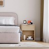 Bedside Table Nightstand with Bedside Storage, Bedroom Side Table and Organizer, Functional and Fluted Nightstand - 2 of 4