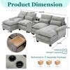 MOONMISS 125" U Shaped Sectional Sofa , Modular Chenille Cloud Couch with Storage Console, Cup Holders for Apartment, Office,Living Room - 2 of 4